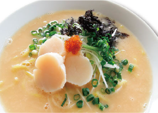 業務用ラーメンスープ・タレのレシピ_ホタテ鶏白湯ラーメン