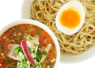 業務用ラーメンスープ・タレのレシピ_赤辛鶏白湯つけ麺