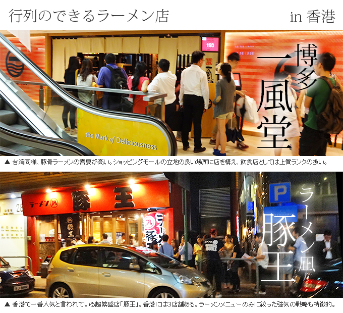 香港で行列のできるラーメン店