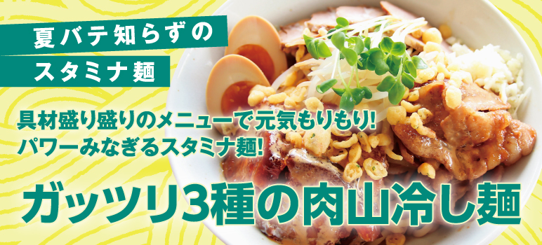 ガッツリ３種の肉山冷し麺