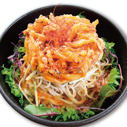 ラー油香るごぼ天そばサラダ